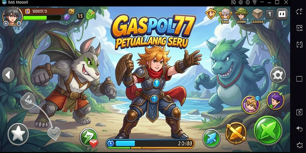 Tampilan gameplay GASPOL77 dengan aksi Anime yang dinamis.