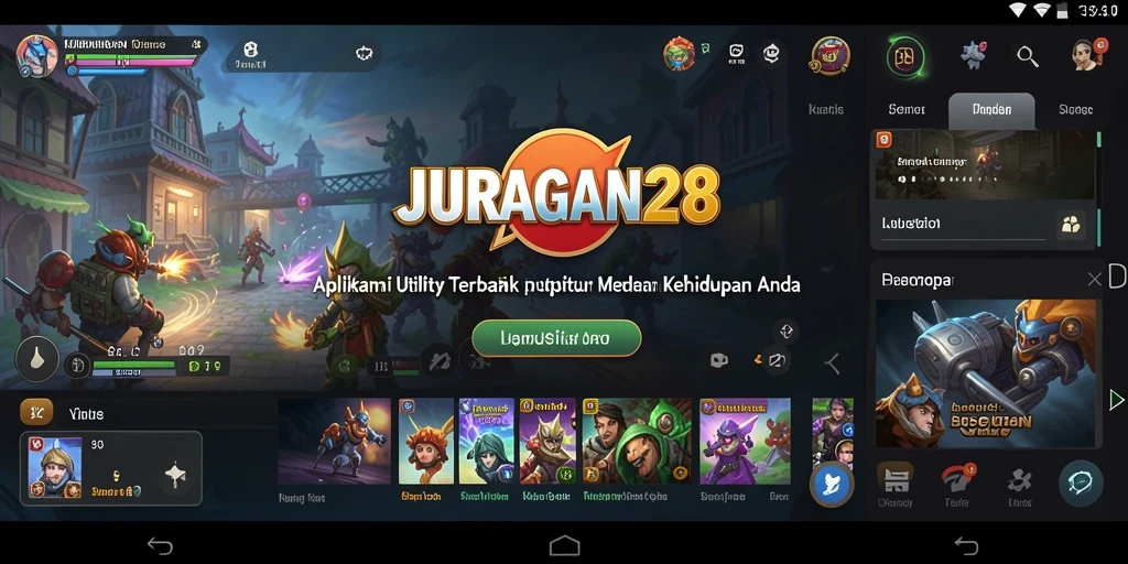 Tampilan antarmuka JURAGAN28 yang intuitif dan mudah digunakan.