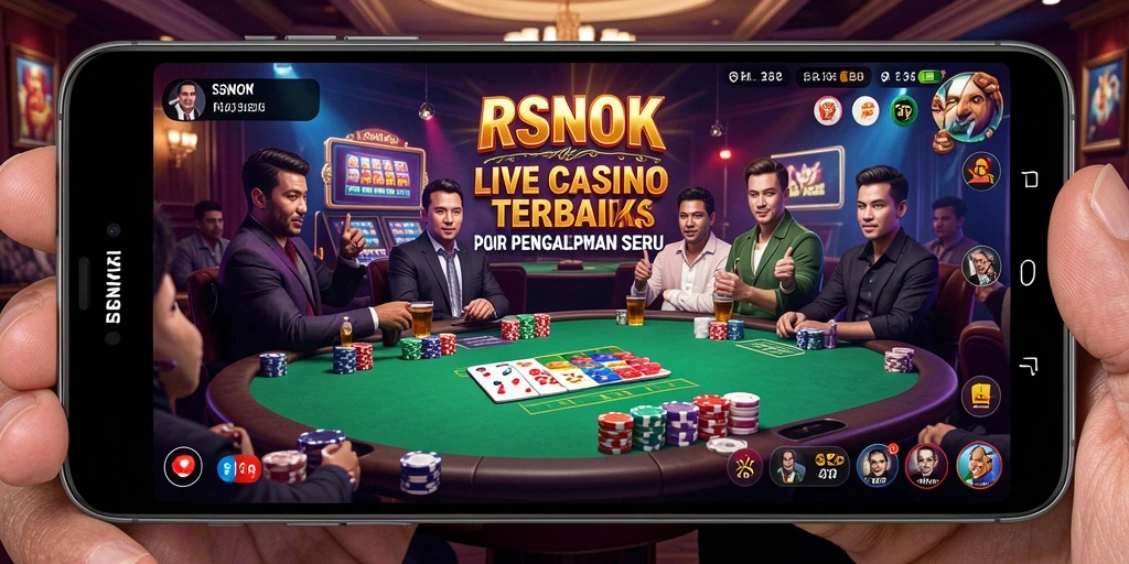 Tampilan gameplay Live Casino RSNOK yang menyenangkan dan interaktif.