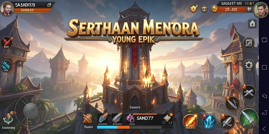 Gameplay mendebarkan SAND77 dengan strategi Tower Defense yang menarik.